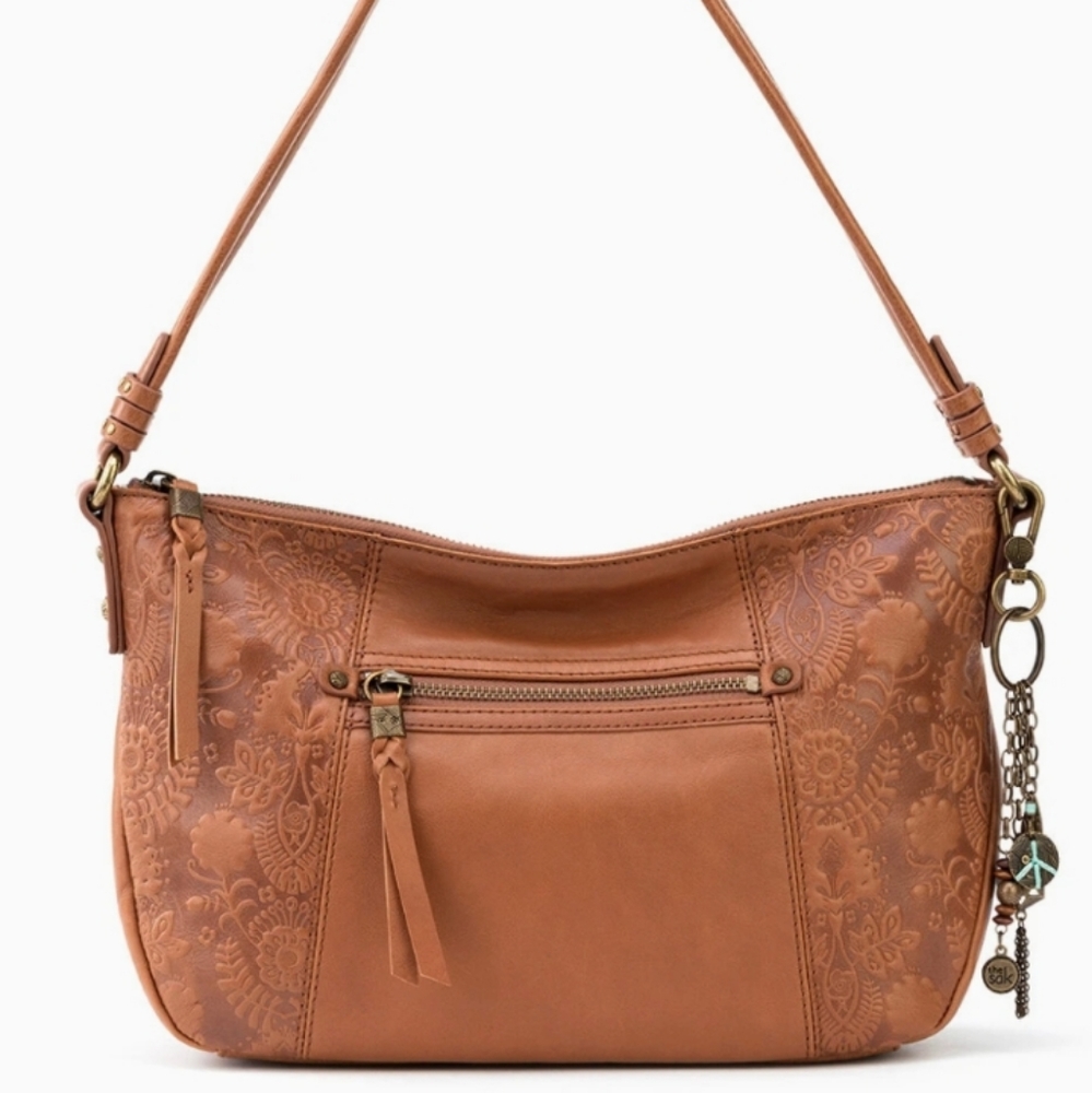 Bolinas satchel embossed leather great condition